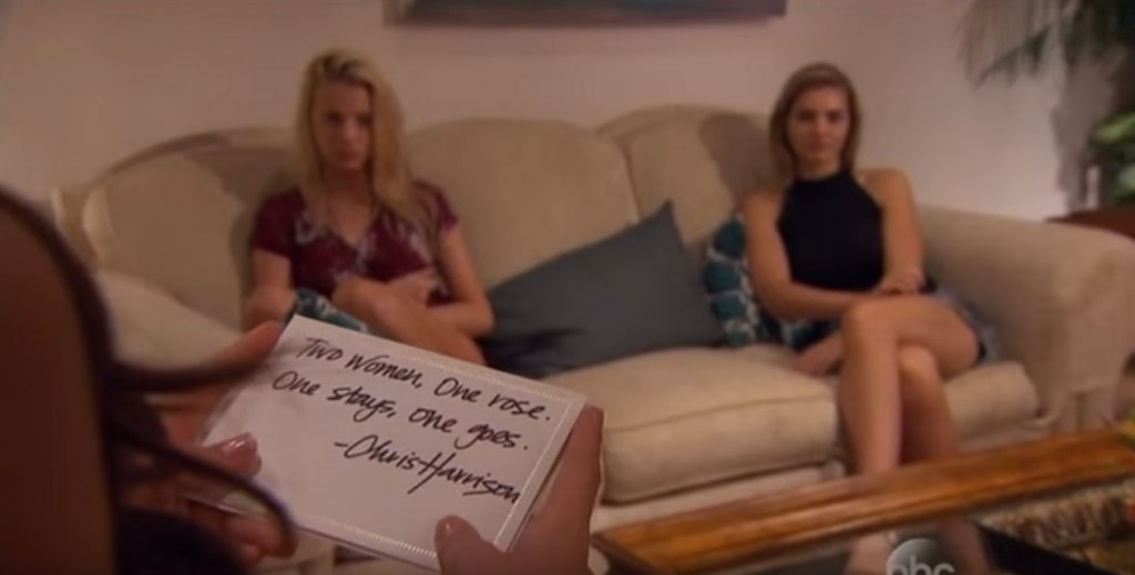 Emily and Olivia receive their date card.