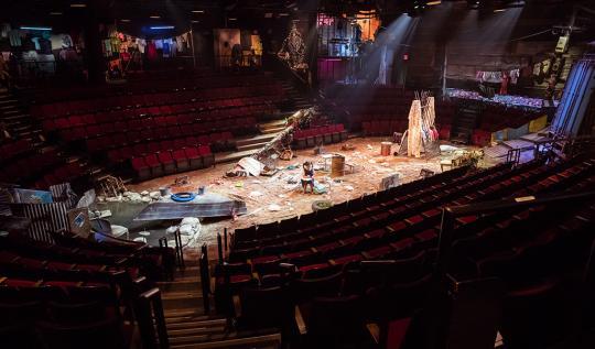 Once on this island stage design