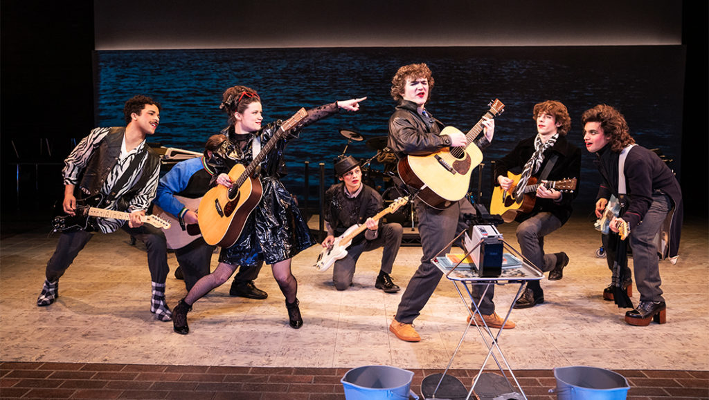 Sing Street cast performing at the New York Theater Workshop