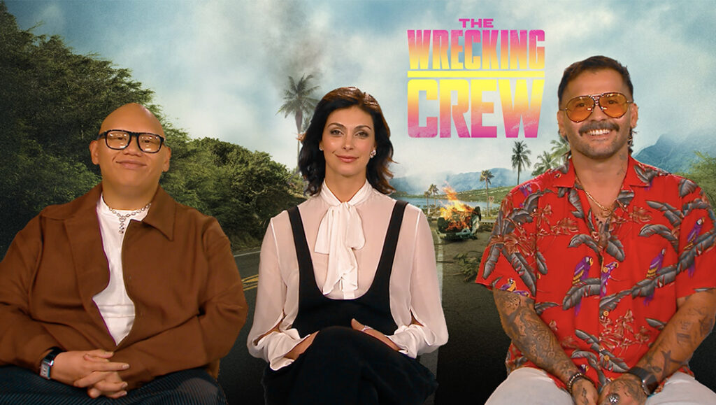 Jacob Batalon, Morena Baccarin, and Ángel Manuel Soto