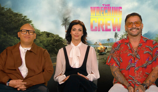 Jacob Batalon, Morena Baccarin, and Ángel Manuel Soto