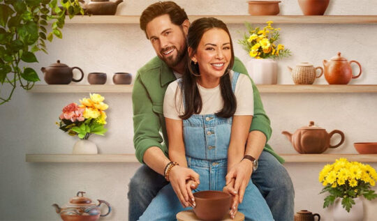 Janel Parrish and Chris McNally